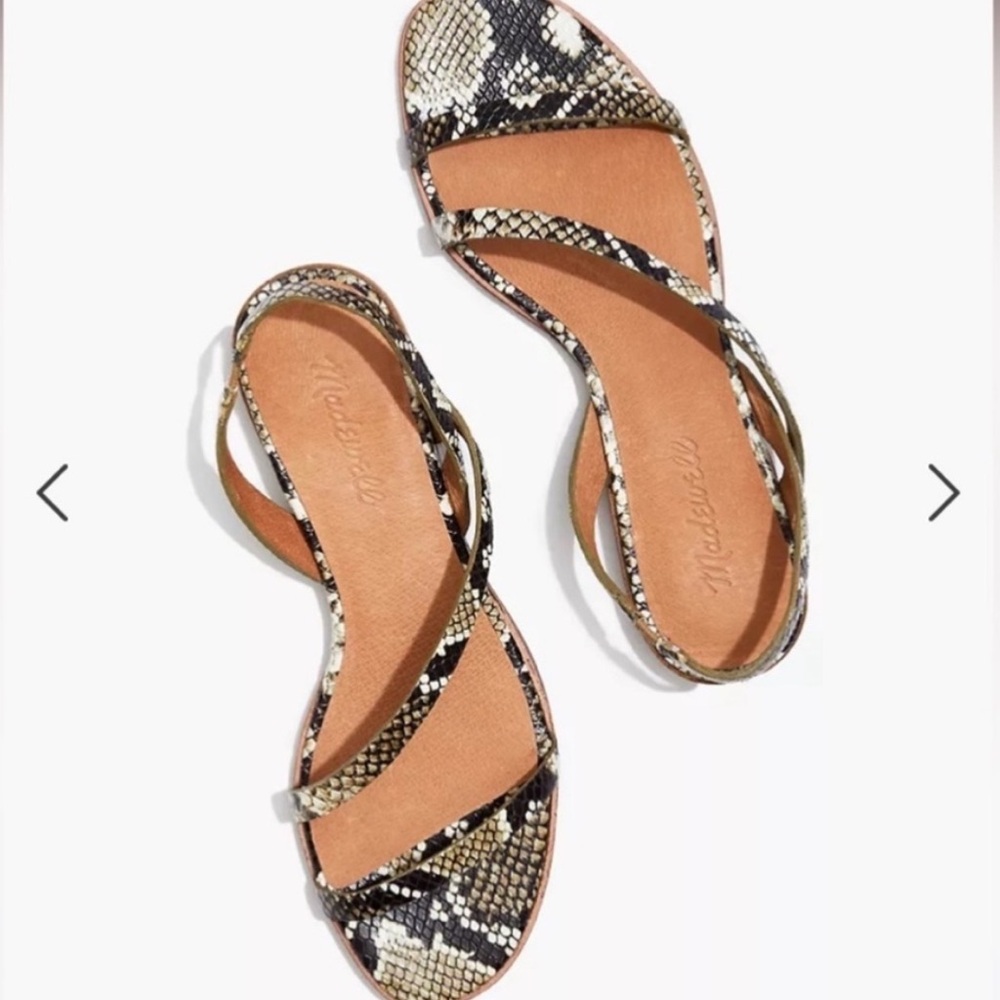 Madewell Heidi Slingback Sandal in Snake Embossed Leather 7 - Picture 10 of 10
